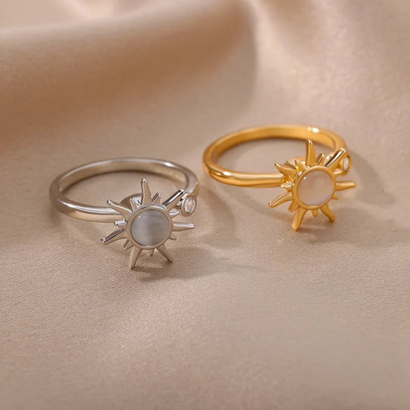 Opal Sun Spinning Worry Ring