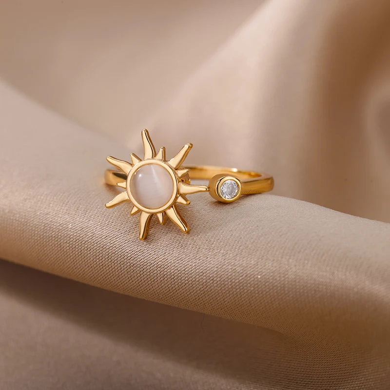 Opal Sun Spinning Worry Ring