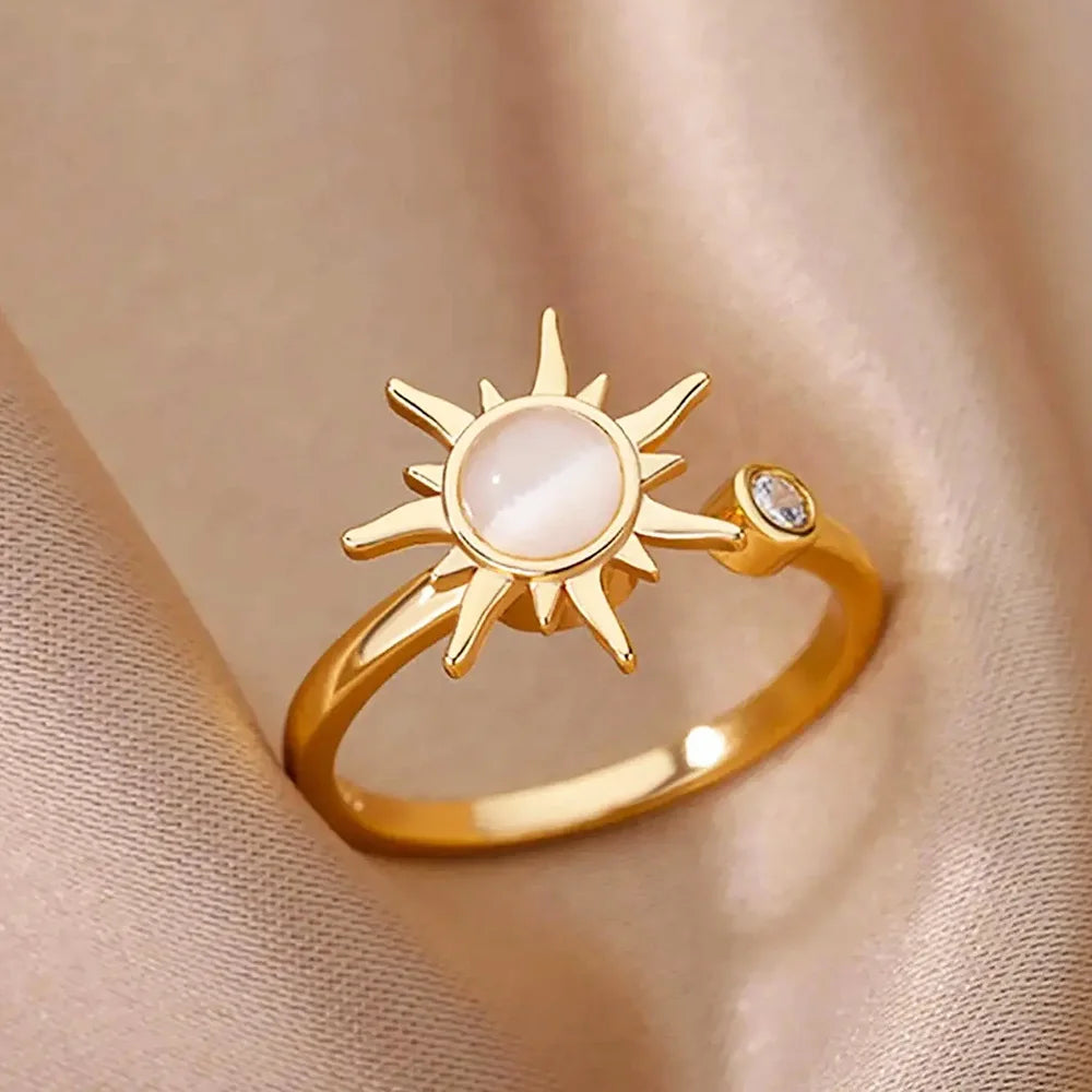 Opal Sun Spinning Worry Ring